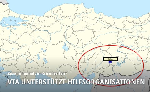 Teilausschnitt Landkarte mit bestimmten markierten Punkt